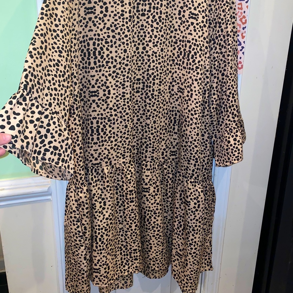 Dalmatian Print BooHoo Drop Waist Dress